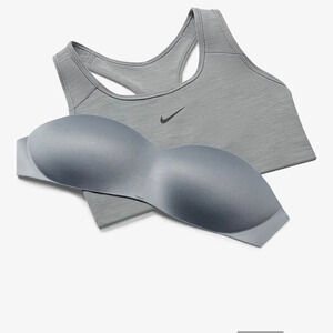 Nike Swoosh Padded Sports Bras Women Grey, Size: XS S NWT